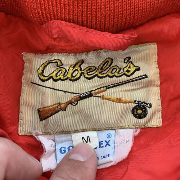 Vintage Cabela’s Gore-Tex Down Jacket Women’s Medium Red Zipped Pockets 90s - Picture 5 of 12